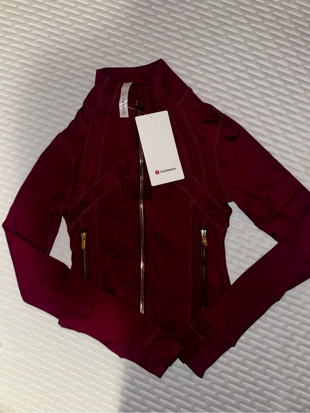 Lululemon Cropped Define Jacket Burgundy Bay/gold